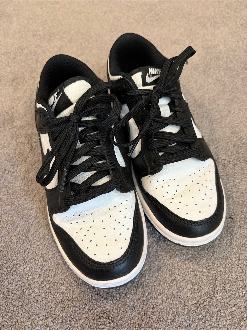 Nike Dunks Black and White Low-Top Sneakers